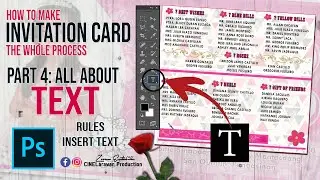 How to Make Invitation Card (Part 4: All About TEXT) - Photoshop
