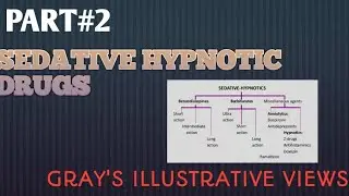 CNS PHARMACOLOGY CHAPTER#22 PART#2 SEDATIVE HYPNOTIC DRUGS @Grays illustrative views