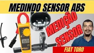 Medindo resist&ecirc;ncia do sensor de ABS Fiat Toro 2 0 Diesel Volcano
