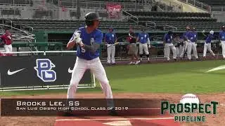Brooks Lee prospect video, SS, San Luis Obispo High School Class of 2019