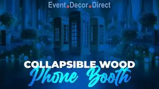 📸 Say Hello to Style! Collapsible Wood Phone Booth Is Here! ✨📱 #eventdecor #wedding