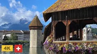 Walking Tour Lucerne - One Of Switzerlands Most Beautiful City  - 4K