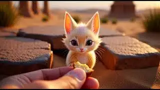 Cute animal eating food 