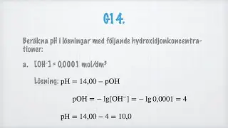 Fullst&auml;ndig l&ouml;sning till uppgift G14 i Ehinger: Katalys kemi 1 (Gleerups)