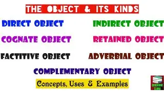 What is 'Object' in Grammar || Types of Objects || Object vs. Complement