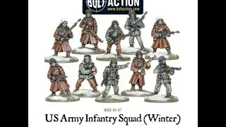 обзор набора  US Army Infantry squad winter (warlord games)