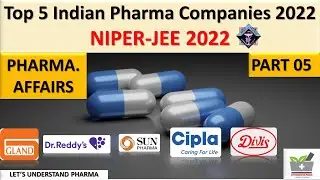 Top 5 Indian Pharmaceutical Companies 2022 || Pharma Affairs for NIPER-JEE 2022 || Part 05 ||