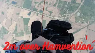 Some lunatic decided to parachute into Hamvention. 2023 Jump 1