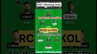kol vs rcb dream11 prediction.kkr vs rcb 2023.kol vs rcb 2023 dream11