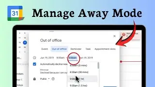 How to set out of office in Google Calendar (Workday Paused)