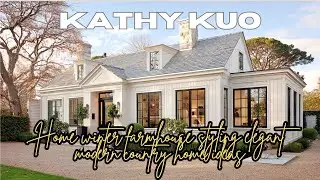 Kathy Kuo Home winter farmhouse styling elegant modern country home ideas