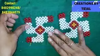 Beaded Swastik | मोत्यांनी विणलेली स्वस्तिक , 8482998248/ 8483844079