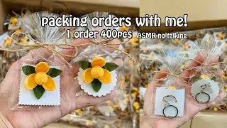 Packing order with me 1 order 400+pcs/ keychain #asmr #packingorders #icraftpapervlog