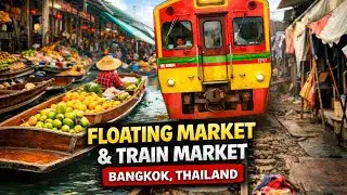 Bangkok&rsquo;s CRAZIEST Markets 🇹🇭 | Damnoen Saduak Floating Market & Maeklong Train Market