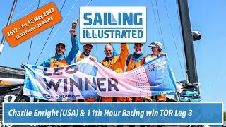 #617 &mdash; Charlie Enright (USA) and 11th Hour Racing win Leg 4 into Newport
