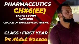 Ch#6 Choice of Emulsifying Acent#indian #education #pharmecy #dosageform