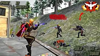 Solo Vs Sqaud Best Gameplay In Free Fire 17 Kill 😱 IPHONE XR GAMEPLAY