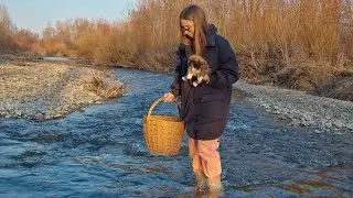 I had to Cross Cold River to Rescue this Tiny Puppy