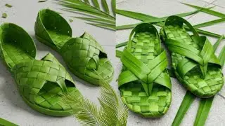 SECRET to making coconut sandals from palm leaves