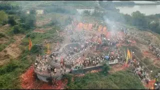 广东邓氏大型祭祖盛况，无人机全程航拍，像看好莱坞大片