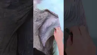 Soft pastel big realistic elephant drawing #wildlifeart #softpastelart #realisticart