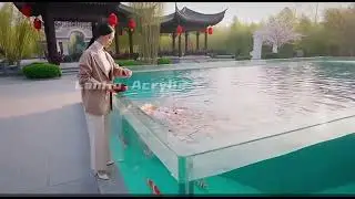 Custom Acrylic Koi Pond for High-End Landscape Projects#LanhuAcrylic#AcrylicFactory