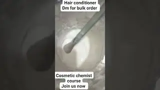 cosmetic chemist course || Conditioner formulation || wahaj khalil