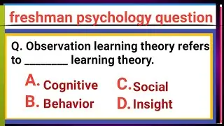 psychology final exam for freshman student