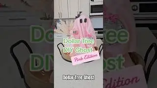 Dollar Tree Ghost DIY | Pink Edition 💗 👻 #shorts #halloweendiy