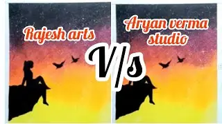 Aryan verma studios v/s Rajesh arts // oil pastel drawing // #howtodraw #tutorial