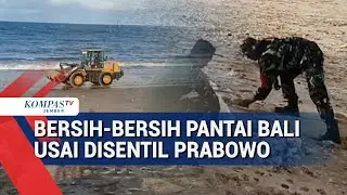 Usai Ditegur Prabowo, TNI-Polri hingga Pelajar Bersih-Bersih Sampah di Pantai Kuta Bali