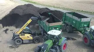 Epandage de compost avec l'abruti de prof (ancien prof d'HLG Machinery)