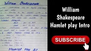 Hamlet by William Shakespeare intro in easy notes