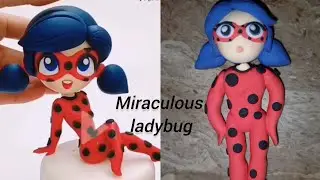 how to make miraculous🐞 ladybug 🐞 with clay/clay ladybug for kids/Ayesha Clay Craft 