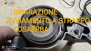 riparazione avviamento a strappo tosaerba rasaerba