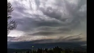 Strong thunderstorm over Hochalp/S&auml;ntis, Switzerland, May 7, 2023