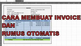 Tutorial Membuat Faktur Penjualan/Pembelian (Invoice) dan Rumus Otomatis di Microsoft Excel (Mudah)