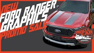 SALES VIDEO! 2020 2021 Ford Ranger Stripes Ranger Hood Decals  NEW Graphics Kits - MuscleCarGraphics