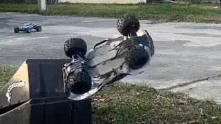 Traxxas slash 2 Wheel Dr. bashing and some yummy cream of spinach artichoke