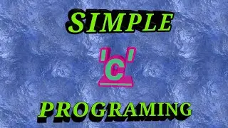 Simple 'C' program| 