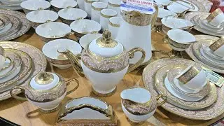 110PC Golden Dinner Set 135pc Melamine Dinner set WARANGAL Delivery Shadi Ka Saman Crockery shop Hyd