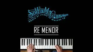 180 Escala en Piano Re Menor Natural Descendente 2 Octavas Mano Derecha+Izquierda