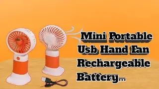 RSCT Mini Portable Usb Hand Fan Built-In Rechargeable Battery... Unboxing #meesho