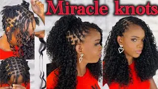 How to Mini Braids Miracle knots using Burmese curly feather crochet ft. Likablewig #microbraid 