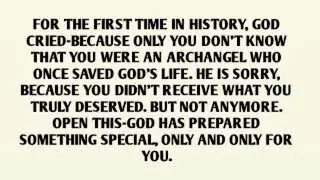 FOR THE FIRST TIME IN HISTORY, GOD CRIED-BECAUSE ONLY YOU DON'T KNOW THAT