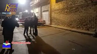 GRAMMICHELE - Frana costone tra via Vittorio Veneto e Giotto. Intervento vigili del fuoco 