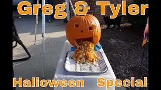 Greg & Tyler's Special Halloween Vlog - Tyler Kills Pumpkin!