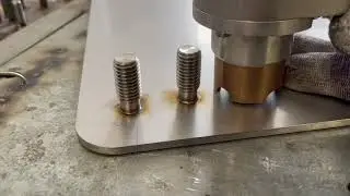 CHINA IKING Short Cycle Welder SCT-1200 Welding M12 Threaded Studs to 4mm Thick SS Steel Plate