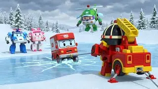 Slipping into the Icy Lake ❄️ Winter Safety & Ice Rescue Mission! | Robocar Poli | Kids Cartoons