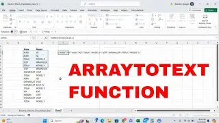 How to Use the ARRAYTOTEXT Function in Microsoft Excel! Format Arrays in   Text in Excel! #msexcel